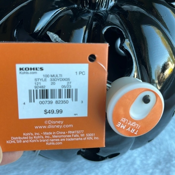 NEW 🎃 Mickey Pumpkin Decor with Color Changing LED Lights Black - Picture 10 of 10